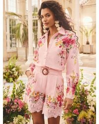 Love & Roses - X Rhs Scallop Edge Button Through Long Sleeve Shirt - Lyst