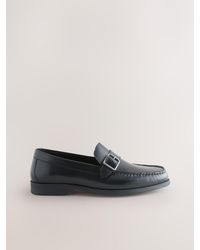 Next - Leder-Slipper Mit Schnalle - Lyst
