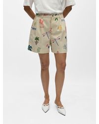 Object - Printed Denim Shorts - Lyst