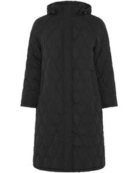 Evans - Quilted Longline Coat - Lyst