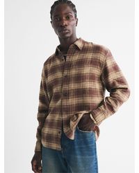 Abercrombie & Fitch - Long Sleeve Textural Flannel Button Up Shirt - Lyst