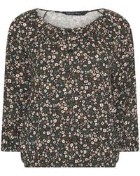 M Com - Petite Ditsy Floral Button Through Cotton Blouse - Lyst