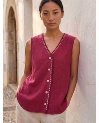 Roman - Petite V-Neck Trim Detail Top - Lyst