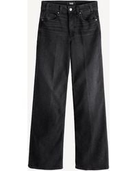 PAIGE - Sasha Distressed Wide Leg Cotton Jeans - Lyst