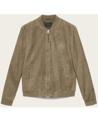AllSaints - Allsaints Morten Suede Bomber Jacket - Lyst