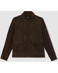 Reiss - Suede Twin-Pocket Jacket - Lyst