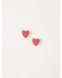 FatFace - Fatface Heart Stud Earrings - Lyst