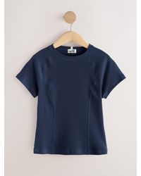 Self - Fitted Rib T-Shirt - Lyst