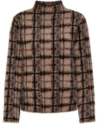 ONLY - Heritage Check High Neck Knit Jumper - Lyst