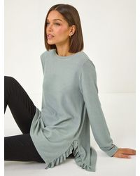 Roman - Soft Touch Side Ruffle Top - Lyst