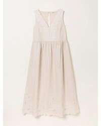 FatFace - Fatface Analisa Embroidered Midi Dress - Lyst
