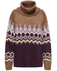ONLY - Cosy Roll Neck Fairisle Pattern Jumper - Lyst