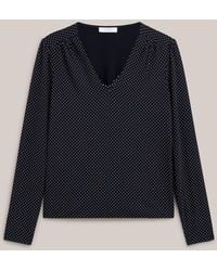 Hobbs - Ivory Hannah Polka Dot V-Neck Top - Lyst
