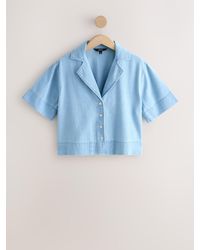 Next - Short Sleeve Denim Shirt - Lyst