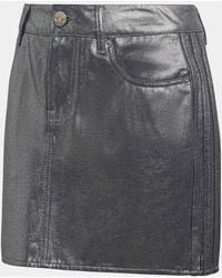 adidas - 3 Stripes Denim Skirt - Lyst
