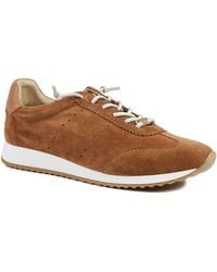 Jones Bootmaker - Jones Bootmaker Light Alenya Suede Leather Lace Up Trainers - Lyst