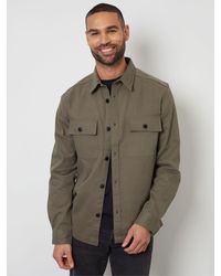 Threadbare - Twill Shacket Mit Knopfleiste - Lyst