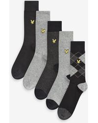 Lyle & Scott - Liam Cotton Socks 5 Pack - Lyst
