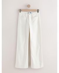 Next - Patch Pocket Wide Leg Jeans - Lyst