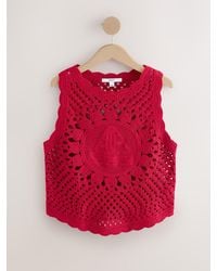 Next - Boat 100% Cotton Crochet Knitted Tank Top - Lyst