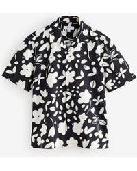 Next - Printed Floral Short Sleeve Shirt With Cuban Collar - Lyst