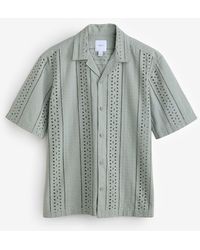 Next - 100% Cotton Textured Broderie Short Sleeve Shirt - Lyst