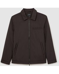 Reiss - Dark Bernardi Technical Padded Zip-Through Jacket - Lyst