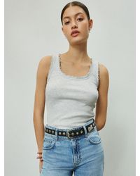 Next - Premium Ribbed Scoop Tank Vest Sleeveless Top - Lyst