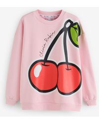 Olivia Rubin - Oversized Cherry Graphic Crew Neck Sweat Top - Lyst