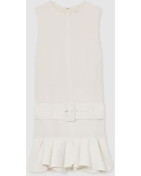Reiss - Kimberly Ruffle Hem Belted Mini Dress - Lyst
