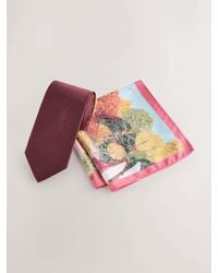 Next - Rust Tie And Pocket Square Set - Lyst