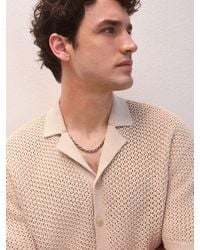 Next - Relaxed Fit 100% Cotton Crochet Knitted Shirt With Cuban Collar - Lyst