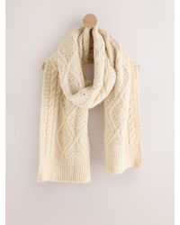 Next - Cable Knit Cosy Scarf - Lyst