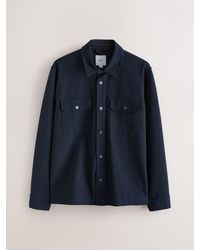 Next - Jersey-Twill Shacket Mit Druckknöpfen - Lyst