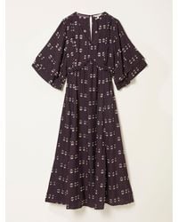 FatFace - Fatface Kim Metallic Midi Dress - Lyst