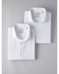 Next - Regular Fit Easy Care Short Sleeve Smart Shirts 2 Pack - Lyst