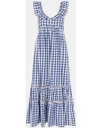 Accessorize - Gingham Print Ruffle Midi Dress - Lyst
