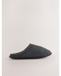 Next - Check Mule Slippers - Lyst
