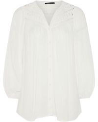 Evans - Long Sleeve Macrame Blouse - Lyst