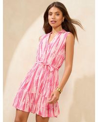 Lipsy - Sleeveless Mini Shirt Dress With Tie Belt - Lyst