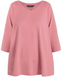 Evans - V-Neck Cotton Top - Lyst