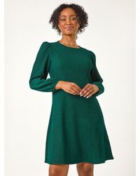 Roman - Petite Textured Swing Stretch Dress - Lyst