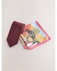 Next - Rust Tie And Pocket Square Set - Lyst