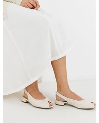 JD Williams - Wide Fit Flat Peep Toe Slingbacks Sandals - Lyst