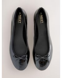 Next - Standard/Wide Fit Round Toe Ballerina Shoes - Lyst