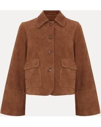 Phase Eight - Suede Indira Jacket - Lyst