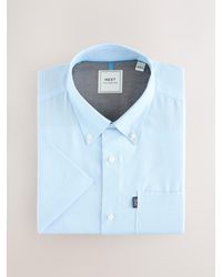 Next - Regular Fit Short Sleeve Easy Iron Button Down Oxford Shirt - Lyst