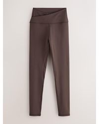 Next - Chocolate Balance Wrap Front Yoga Leggings - Lyst