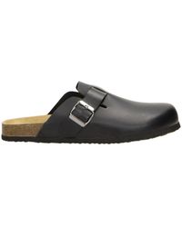 Novo - Nash Footbed Closed Toe Buckle Clog Mules - Lyst