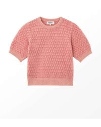 Ro & Zo - Stitch Brushed Wool Blend Knitted Top - Lyst